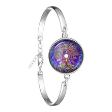 Load image into Gallery viewer, Charm Mandala Art Picture Bracelet Henna Yoga Om Symbol Zen Buddhism Glass Cabochon Chain Bangle Jewellery For Women Men Gift