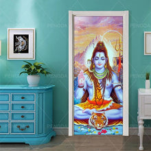 Load image into Gallery viewer, DIY Home Decor Decals Self Adhesive Buddha Statue Religion Print Art Picture 3D Door Sticker Waterproof Mural Bedroom Renovation