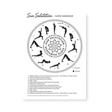 Load image into Gallery viewer, Sun Salutation Yoga Posture Black White Canvas Poster Meditation Wall Art Print Yoga Decoration Painting Girls Gift Gym Decor