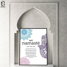 Load image into Gallery viewer, Namaste Definition Print Namaste Poster Zen Yoga Canvas Painting Yoga Wall Art Meditation Printa for Home Decoration