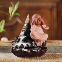 Load image into Gallery viewer, Incensory Buddha Statue Incense Cones Ceramic Censer Holder Burner Backflow Incense Burner Smoke Home Decor A $