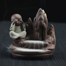 Load image into Gallery viewer, Incensory Buddha Statue Incense Cones Ceramic Censer Holder Burner Backflow Incense Burner Smoke Home Decor A $