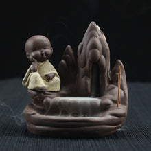 Load image into Gallery viewer, Incensory Buddha Statue Incense Cones Ceramic Censer Holder Burner Backflow Incense Burner Smoke Home Decor A $