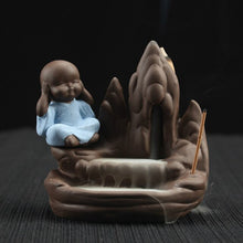 Load image into Gallery viewer, Incensory Buddha Statue Incense Cones Ceramic Censer Holder Burner Backflow Incense Burner Smoke Home Decor A $