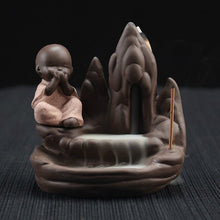 Load image into Gallery viewer, Incensory Buddha Statue Incense Cones Ceramic Censer Holder Burner Backflow Incense Burner Smoke Home Decor A $