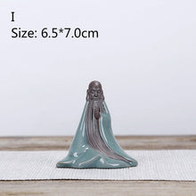 Load image into Gallery viewer, Bonsai Fairy Garden Ornament Ceramic Figure Ge Yao Zen Meaning Little Monk Micro Landscape Home Decoration Accessories Tea Pet