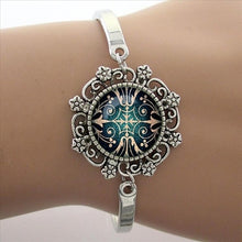 Load image into Gallery viewer, TAFREE Blue Mandala Art Picture Bracelet Hot Fashion Silver Plated Bracelet & Bangle For Men Women Yoga Zen Jewelry Gifts HT011