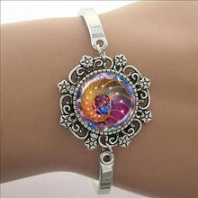 Load image into Gallery viewer, TAFREE Blue Mandala Art Picture Bracelet Hot Fashion Silver Plated Bracelet & Bangle For Men Women Yoga Zen Jewelry Gifts HT011