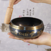 Load image into Gallery viewer, Tibetan Bowl Sing Bowl Nepalese Buddhist Tibetan Chanting Yoga Meditation Bowl Buddhist Sound Therapy Bowl Copper Religion Carft