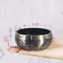 Load image into Gallery viewer, Tibetan Bowl Sing Bowl Nepalese Buddhist Tibetan Chanting Yoga Meditation Bowl Buddhist Sound Therapy Bowl Copper Religion Carft
