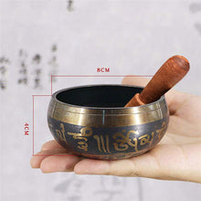 Load image into Gallery viewer, Tibetan Bowl Sing Bowl Nepalese Buddhist Tibetan Chanting Yoga Meditation Bowl Buddhist Sound Therapy Bowl Copper Religion Carft