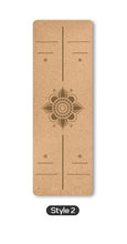 Load image into Gallery viewer, 70in Yoga mat Fitness Natural Cork mats Pilates Sport mat Balance Training mat Gym with Position Line Ant-Slip exercise yoga mat