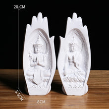 Load image into Gallery viewer, Buddha Statue Feng Shui Home Renovation 20*8 cm White Hand Resin Zen Room Decoration Buddha Statues for House Decoration Room