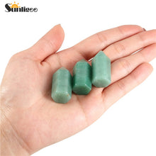 Load image into Gallery viewer, Sunligoo 7 Chakra Natural Healing Crystal Points 6 Faceted Wand Polished Tumbled GemStones for Reiki Energy Meditation Decor Set