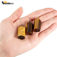 Load image into Gallery viewer, Sunligoo 7 Chakra Natural Healing Crystal Points 6 Faceted Wand Polished Tumbled GemStones for Reiki Energy Meditation Decor Set