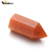 Load image into Gallery viewer, Sunligoo 7 Chakra Natural Healing Crystal Points 6 Faceted Wand Polished Tumbled GemStones for Reiki Energy Meditation Decor Set