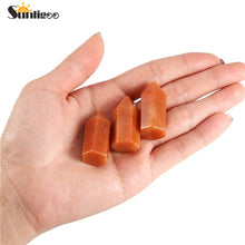 Load image into Gallery viewer, Sunligoo 7 Chakra Natural Healing Crystal Points 6 Faceted Wand Polished Tumbled GemStones for Reiki Energy Meditation Decor Set