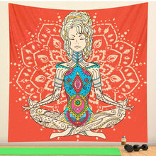 Load image into Gallery viewer, Indian mysterious Mandala tapestry wall decoration witchcraft tapestry Bohemian Hippie home decoration mattress yoga mat