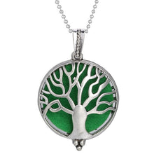 Load image into Gallery viewer, Aromatherapy Necklace Tree of Life Diffuser Jewelry Vintage Open Locket Pendant Essential Oil Perfume Aroma Diffuser Necklace