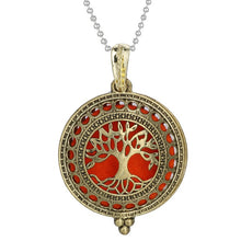 Load image into Gallery viewer, Aromatherapy Necklace Tree of Life Diffuser Jewelry Vintage Open Locket Pendant Essential Oil Perfume Aroma Diffuser Necklace
