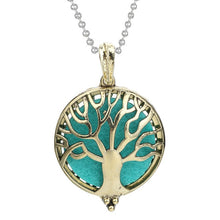 Load image into Gallery viewer, Aromatherapy Necklace Tree of Life Diffuser Jewelry Vintage Open Locket Pendant Essential Oil Perfume Aroma Diffuser Necklace