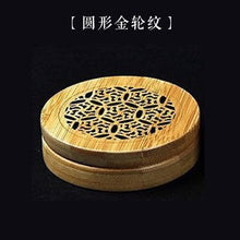 Load image into Gallery viewer, Bamboo Round Zen Incenso Burners Sandal Incense Holder Round sandalwood Censer Classical Hollow Incense Lore Living Room Decor