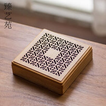 Load image into Gallery viewer, Bamboo Round Zen Incenso Burners Sandal Incense Holder Round sandalwood Censer Classical Hollow Incense Lore Living Room Decor