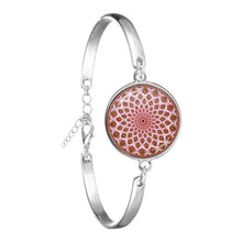 Load image into Gallery viewer, Charm Mandala Art Picture Bracelet Henna Yoga Om Symbol Zen Buddhism Glass Cabochon Chain Bangle Jewellery For Women Men Gift
