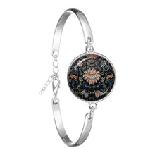 Load image into Gallery viewer, Charm Mandala Art Picture Bracelet Henna Yoga Om Symbol Zen Buddhism Glass Cabochon Chain Bangle Jewellery For Women Men Gift

