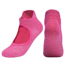 Load image into Gallery viewer, 2020 Professional Anti Slip Yoga Socks Women Sports Breathable Pilates Socks Cotton Ballet Heel Protector Dance Socks Slippers
