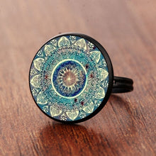 Load image into Gallery viewer, SUTEYI Charm Mandala Art Picture Earrings Henna Crystal Earring Yoga Om Symbol Zen Buddhism Glass Earrings For Women Jewellery
