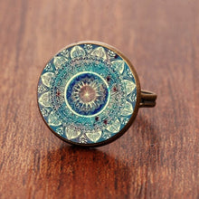 Load image into Gallery viewer, SUTEYI Charm Mandala Art Picture Earrings Henna Crystal Earring Yoga Om Symbol Zen Buddhism Glass Earrings For Women Jewellery
