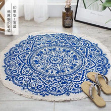 Load image into Gallery viewer, Mandala Carpet Nordic Bohemian Floor Carpets for Living Room Bedroom Anti-slip Doormat Yoga Mat Tassels Area Rugs
