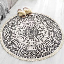 Load image into Gallery viewer, Mandala Carpet Nordic Bohemian Floor Carpets for Living Room Bedroom Anti-slip Doormat Yoga Mat Tassels Area Rugs
