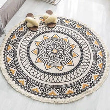 Load image into Gallery viewer, Mandala Carpet Nordic Bohemian Floor Carpets for Living Room Bedroom Anti-slip Doormat Yoga Mat Tassels Area Rugs
