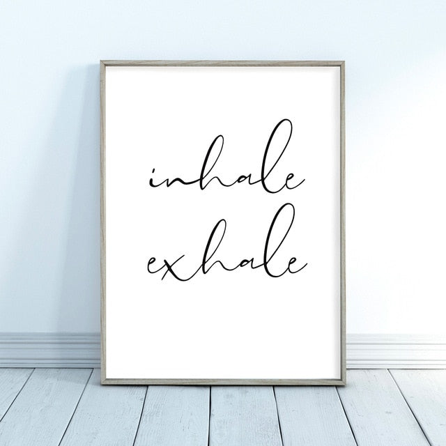 Print Zen Yoga Wall Art Canvas Painting Picture Inhale Modern Minimalist Poster Home Room Home Decor