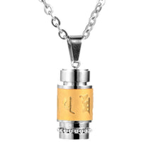 Load image into Gallery viewer, Om Mani Padme Hum Rotatable Mantra Buddhist Prayer Wheel Pendant Necklace For Women and Men Zen Jewelry [2 Variants]
