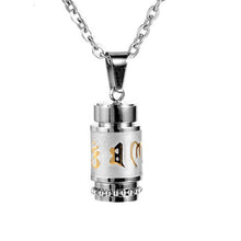 Load image into Gallery viewer, Om Mani Padme Hum Rotatable Mantra Buddhist Prayer Wheel Pendant Necklace For Women and Men Zen Jewelry [2 Variants]
