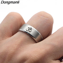 Load image into Gallery viewer, M1284 DMLSKY Om Symbol,Buddhism, Zen Art Ring Stainless Steel Jewelry India Om Yoga Motor Biker Rings Gift For Man Women
