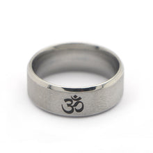Load image into Gallery viewer, M1284 DMLSKY Om Symbol,Buddhism, Zen Art Ring Stainless Steel Jewelry India Om Yoga Motor Biker Rings Gift For Man Women
